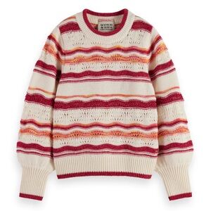 FLUFFY STRIPE PULLOVER - BOHEMIAN STRIPE